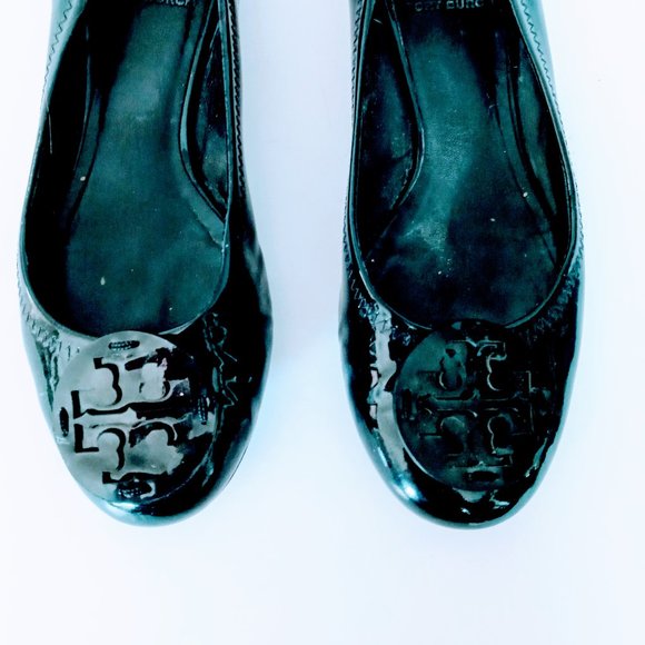 Tory Burch Flats Black Patent Leather Ballet style - Picture 2 of 4